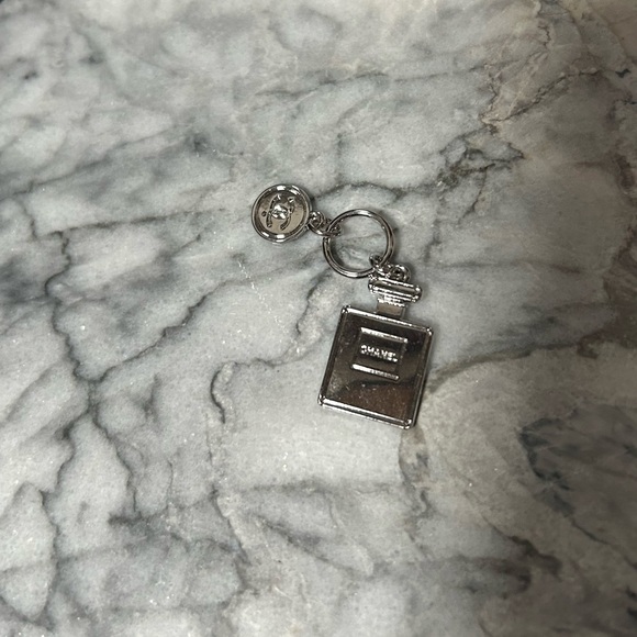 CHANEL Perfume Bottle Silver Metal Charms - Set of 2 - Picture 1 of 5